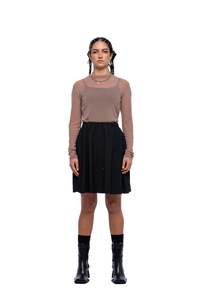 Bottoms: SERVICE SKIRT MINI – Black Suiting (Preorder)