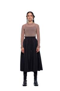 Bottoms: SERVICE SKIRT LONG – Black Sport (Preorder)