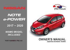 Nissan – Note e-Power car owners user manual in English 2017 2020