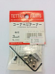 Wheels Undercarriage Axle Components: Tettra #1311 90 degree wire U/C mount 3mm dia.