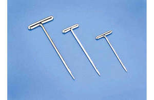 DU-BRO NICKEL PLATED T PINS (100)
