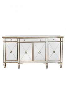 Products: Abnert Mirrored Buffet / Sideboard 145W Lounge & Dining Furniture JS Interiors, NZ