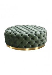 Jasper Round Tufted Ottoman Dia80cm