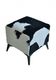 Leif Faux Cowhide Stool Square