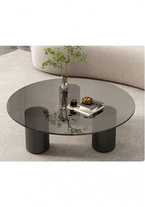 Orpheus Round Glass Coffee Table 90W Lounge & Living Room Furniture JS Inter&hellip;