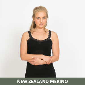 Products: NATURE'S SECRET Lace Cami - JUAL Quality New Zealand Merino
