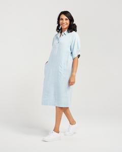 Bamboo Collared Shirt Dress