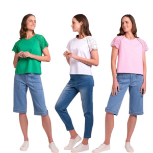 Memo: Broderie Sleeve T-Shirt