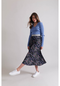 Contrast Waistband Skirt