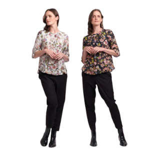 Tops: Gathered Scoop Hem Top