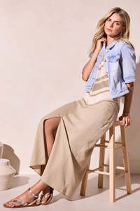 Elbow Sleeve Denim Jacket