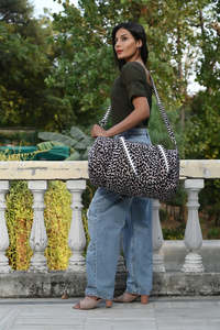 Bags: Leopard Velvet Weekender