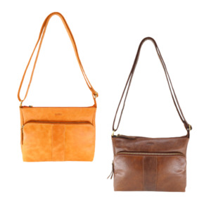 Bags: Buffed Leather Cross Body Bag