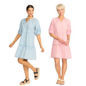 Foil: Embroidered Tiered Dress