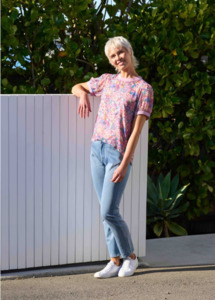 Memo: Swing Rib Trim T-Shirt