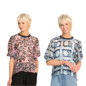 Memo: Rib Trim Blouse