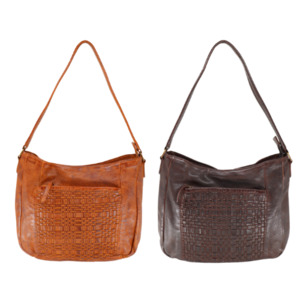 Baron: Large Scoop Top Leather Bag 1041