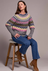 Intarsia Ribbed Sweater