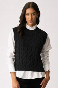 Cabled Vest