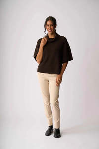 Jumpers: Cowl Neck Rib Jumper