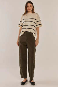 Pants: Barrel Leg Chino