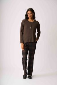 Esplanade: Faux Front Printed Trouser