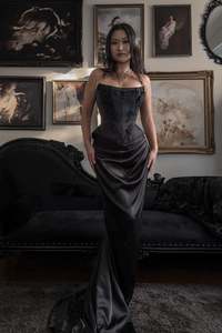 The Secret Garden: Dahlia Gown - Black