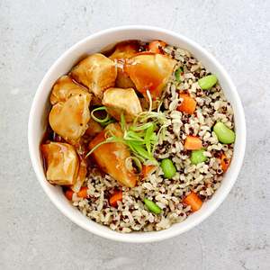 Teriyaki Chicken Bento Bowl with Quinoa & Brown Rice