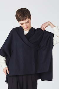 Outerwear: Butterfly Kimono - Wool Pinstripe