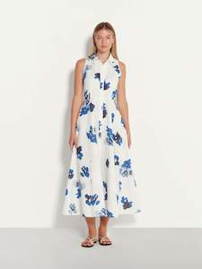 Linen: Fi Dress (Bella Flora) Bluebell