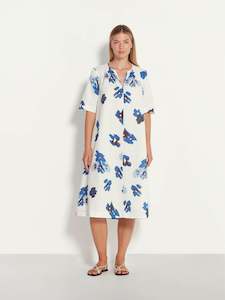 Linen: Frannie Dress (Bella Flora) Bluebell