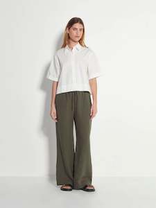 Linen: Polly Pant (Vintage Linen) Caper