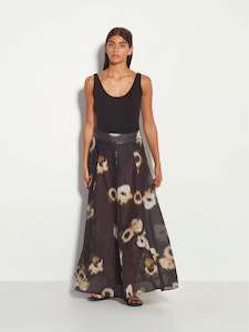 Linen: Rhodes Skirt (Windflower Silk Linen) Noir