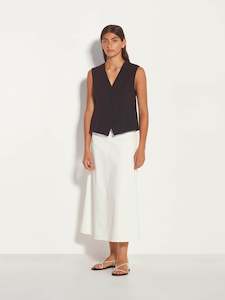 Skirts: Pipi Skirt (Textured Twill) White Twill