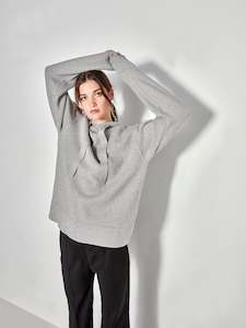 Winter Getaway: JHL Luxe Hoodie (Cotton Cashmere) Grey Marle