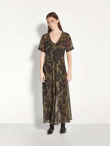 Eventwear: Sawyer Dress (Midnight Flora) Moss