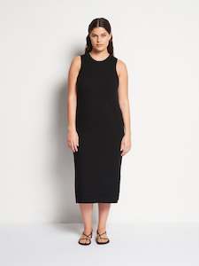 All Extra: JHL Split Tank Dress (Cotton Cashmere) Black