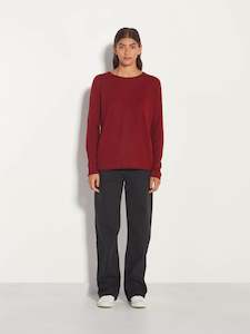 Bold: JHL Crew L/S T (Fine Cotton Cashmere) Deep Red