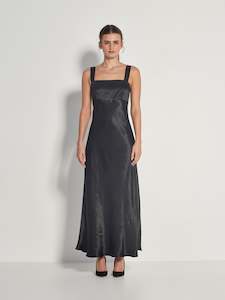 Collection 2023 Five: Mei Dress (Crushed Satin) Black