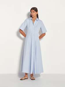 Summer Getaway: Delphi Dress (Ticking Stripe) Ice Stripe