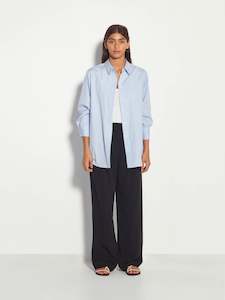 Summer Getaway: Elara Shirt (Ticking Stripe) Ice Stripe