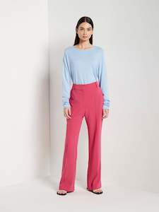 Sale Under 300: JHL Crew L/S T (Fine Cotton Cashmere) Cornflower Blue