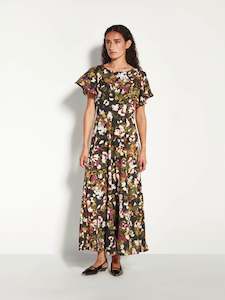 Boston Dress (Buttercup Floral Crepe) Happy Hour