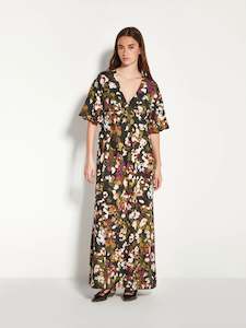 600: Seraphina Dress (Buttercup Floral Crepe) Happy Hour