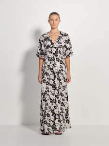 Florence Dress (Sakura Silk) Mono Floral