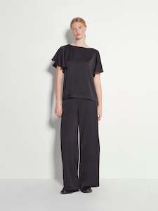 Loretta Top (Luxe Crepe) Black