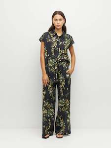 Trousers: Koa Trouser (Dark Garland Cotton) Painted Petals