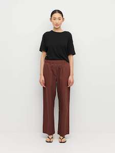 Trousers: Ko Trouser (Crispy Cotton) Chestnut