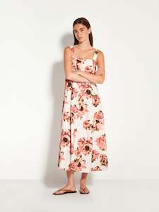 Emile Dress (Ruffled Tulips Cotton) Glow