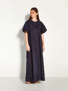 Hemming: Emmy Dress (Floral Cotton Jacquard) Navy
